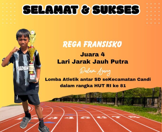 Selamat & Sukses! Rega Fransisko Raih Juara 4 Lari Jarak Jauh Putra dalam Rangka HUT RI ke-81