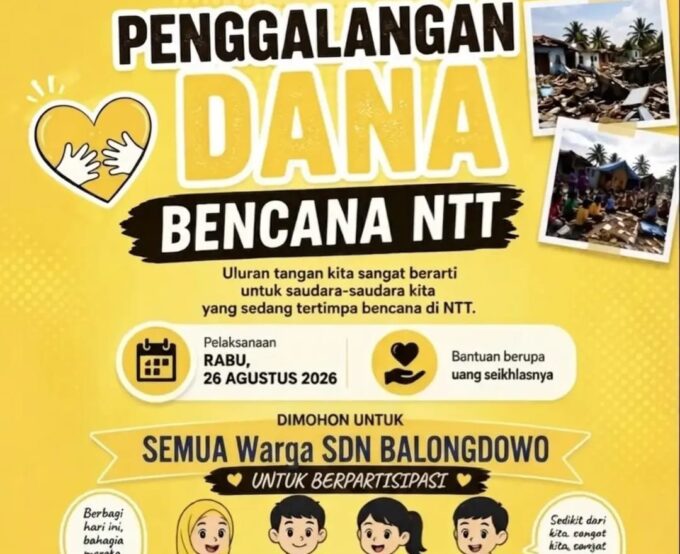 Kepedulian Tanpa Batas: SDN Balongdowo Galang Donasi Peduli Bencana Gempa Bumi NTT