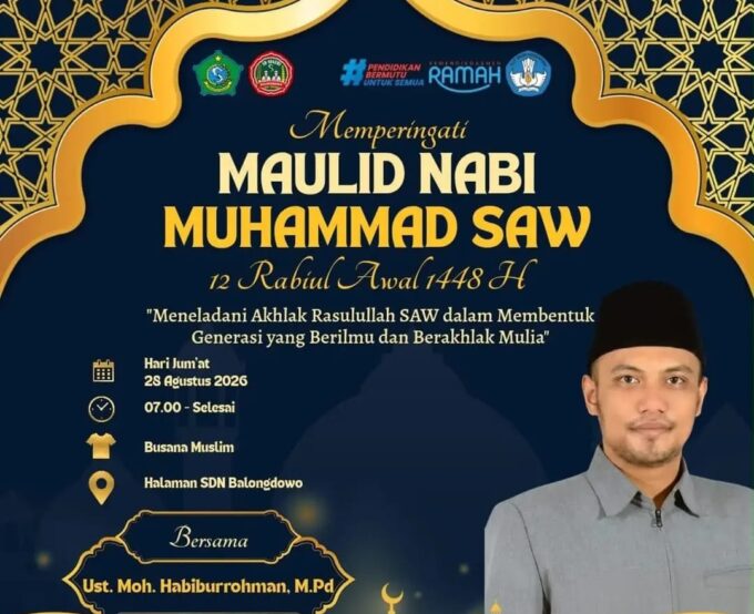 Meneladani Akhlak Rasulullah SAW, SDN Balongdowo Gelar Peringatan Maulid Nabi Muhammad SAW 1448 H